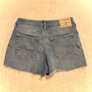 True Religion Women's Light Blue Denim Shorts